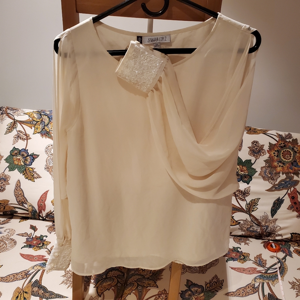 JLo | Open Drape Sleeve Shirt